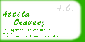 attila oravecz business card